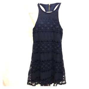 Lace Navy Blue Dress